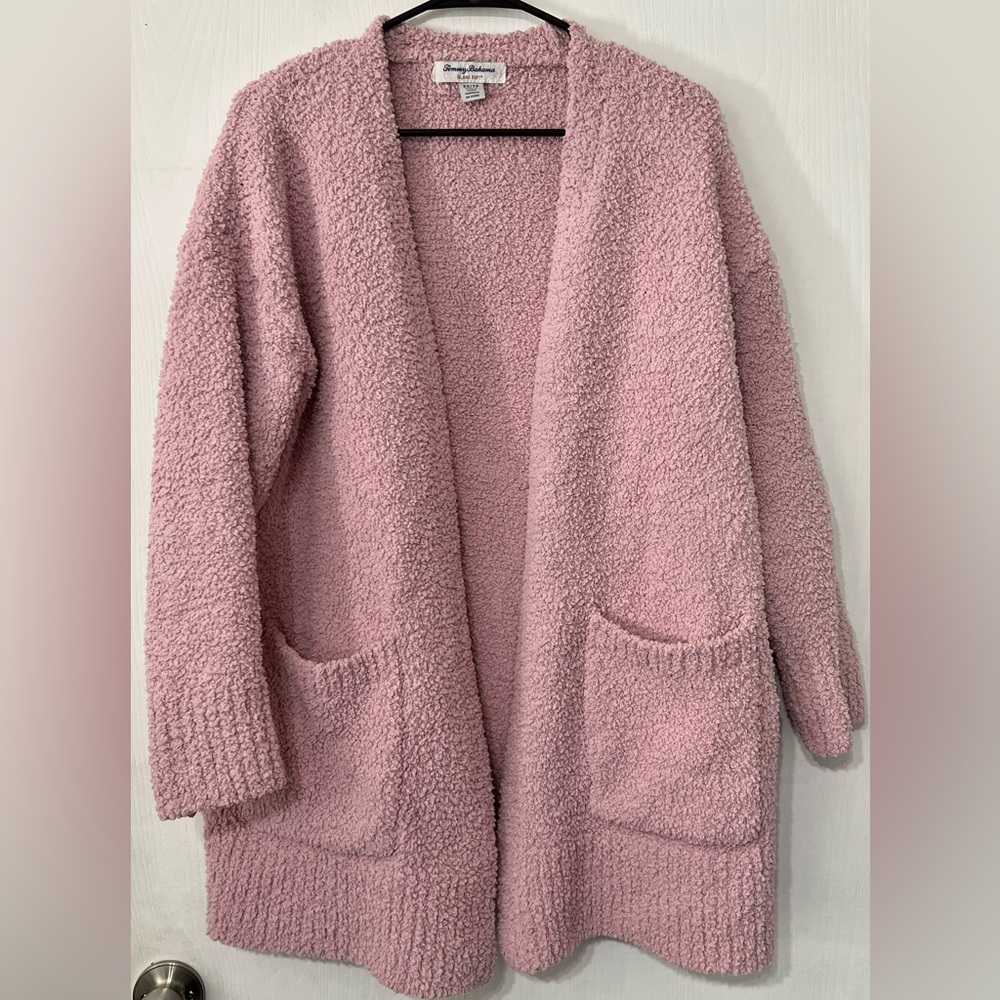 Tommy Bahama Island Soft Cardigan Size XS Mauve Pink